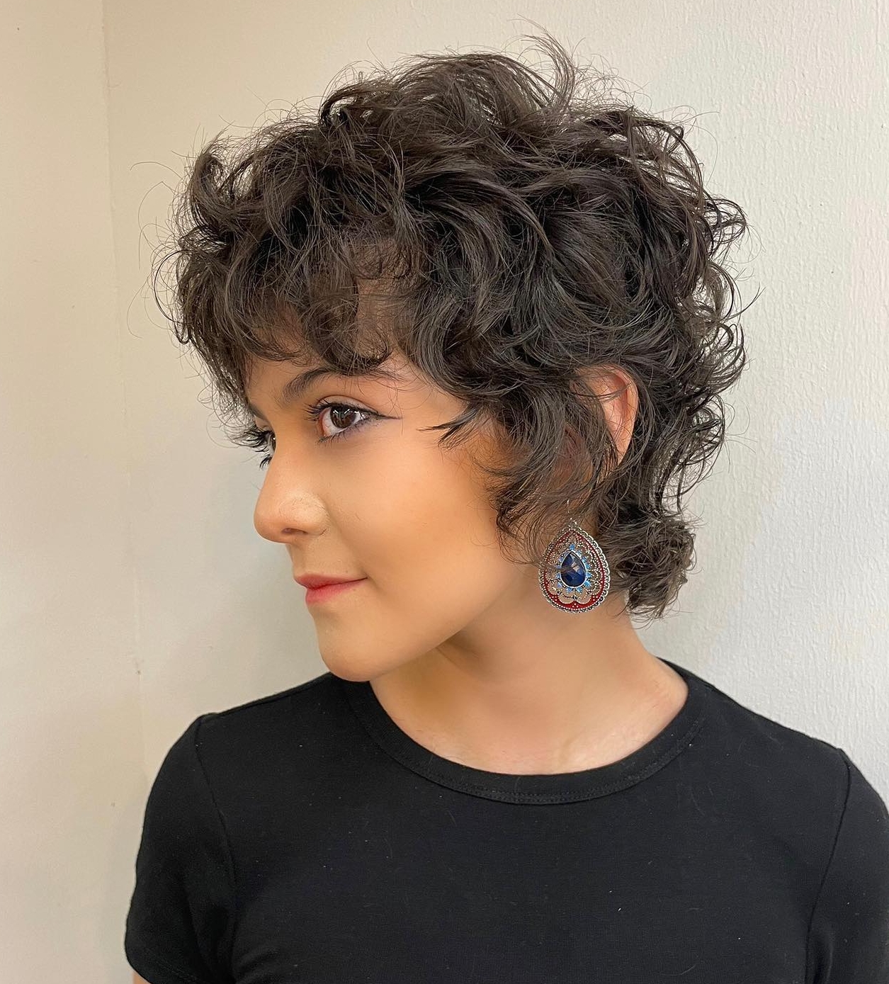 Wavy Mullet Haircut on Short Hair