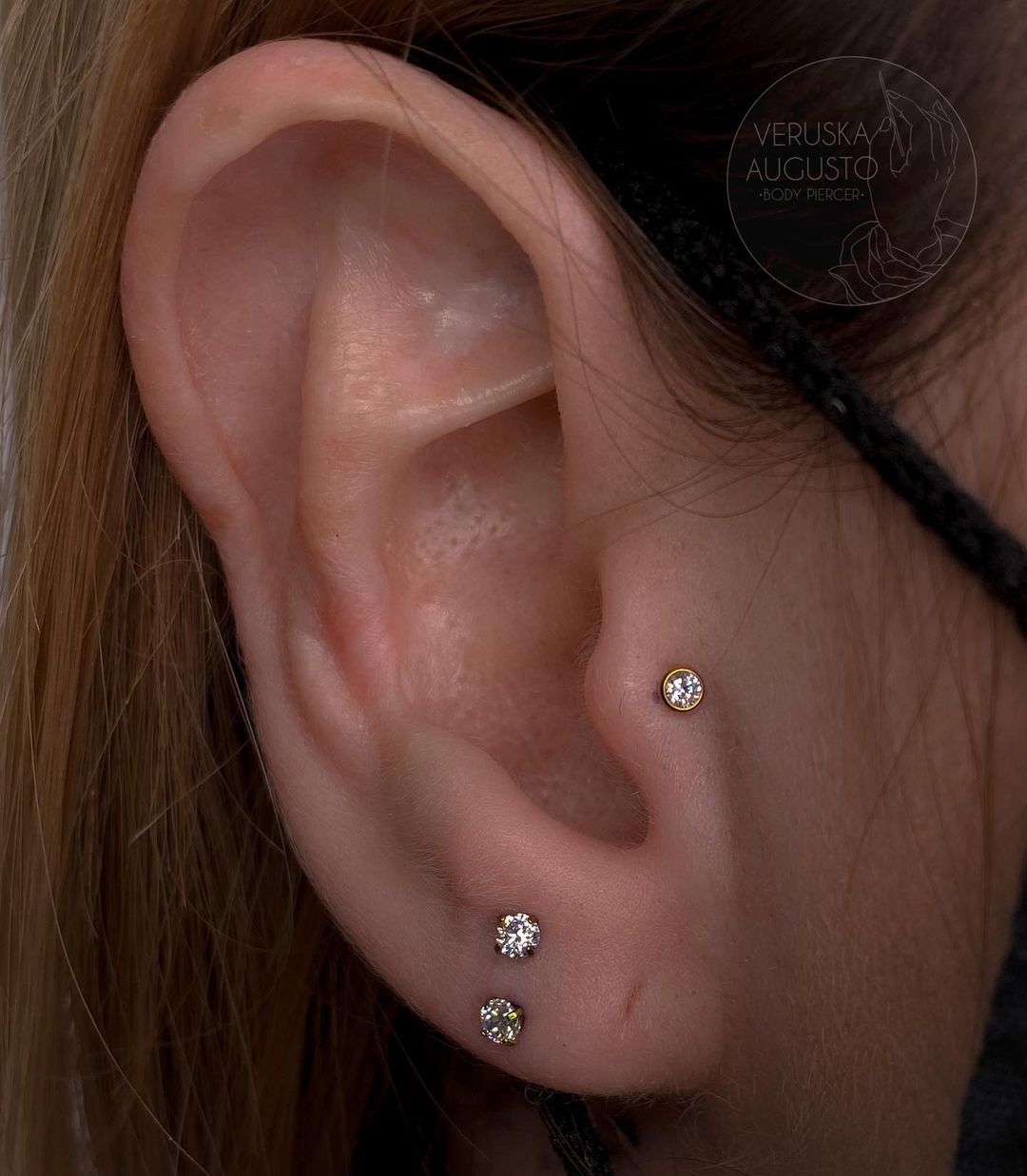 Minimalist 3 Ear Piercings