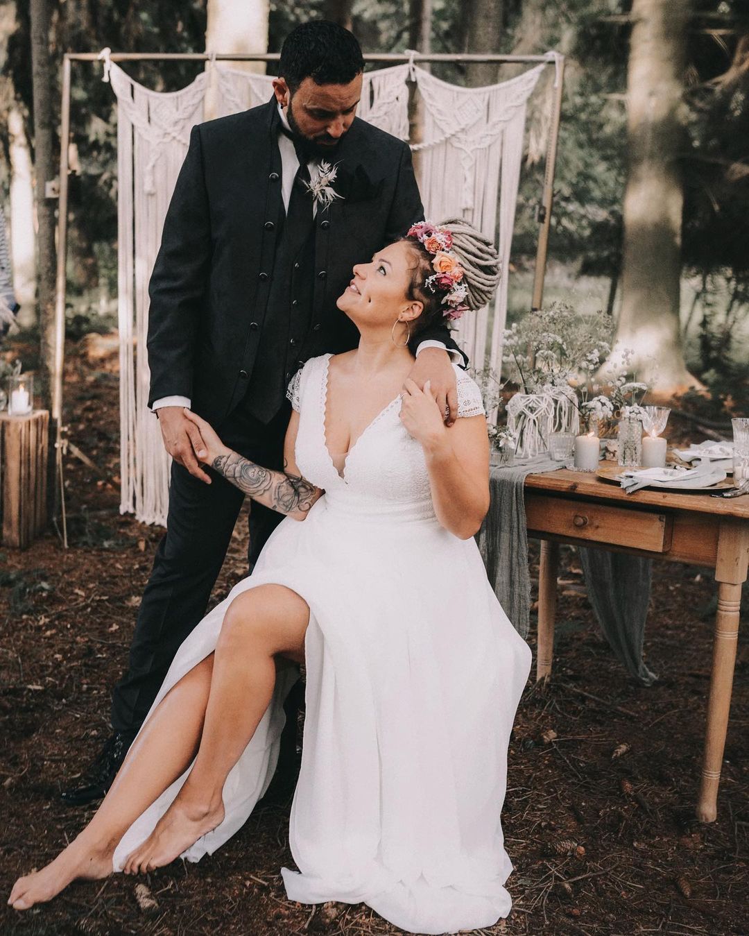 Dreads In Wedding Hairstyle