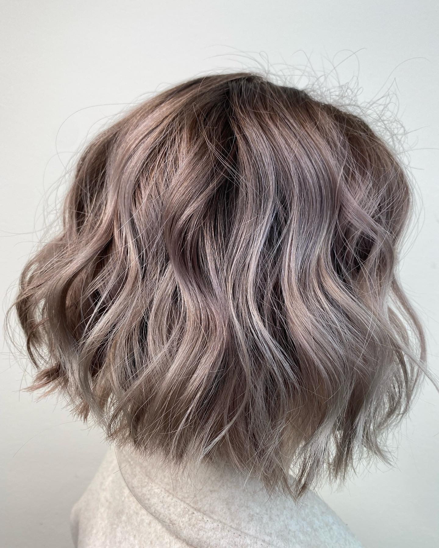 Mushroom Blonde Hair Color on Bob Cut