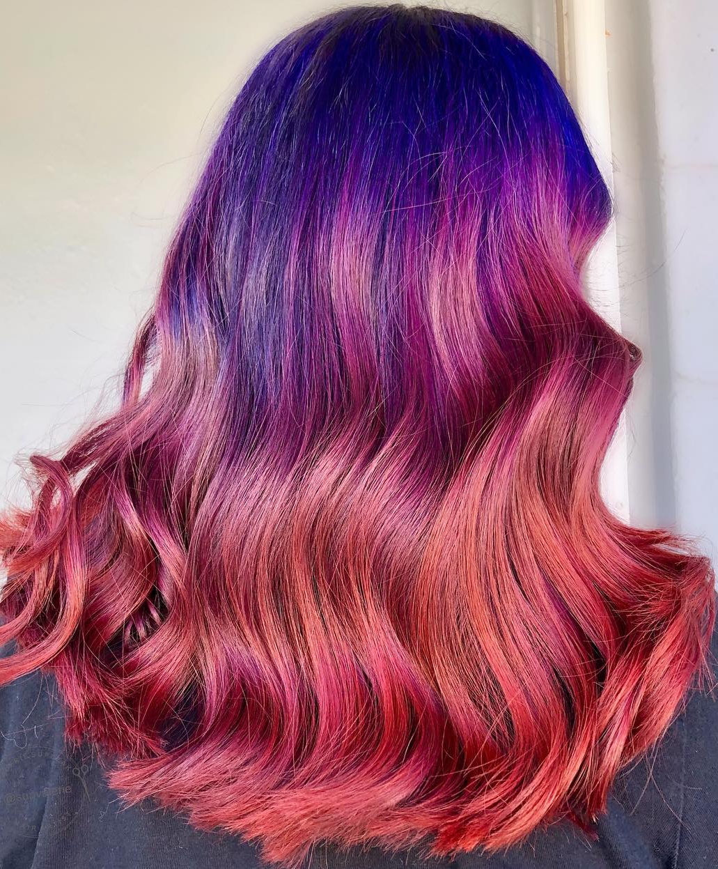Reddish Purple Ombre Hair
