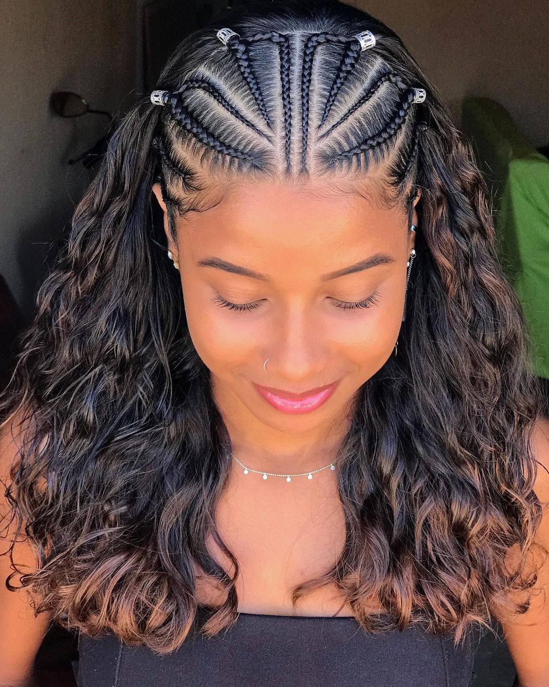 Stitch Braids on Medium Hair Length