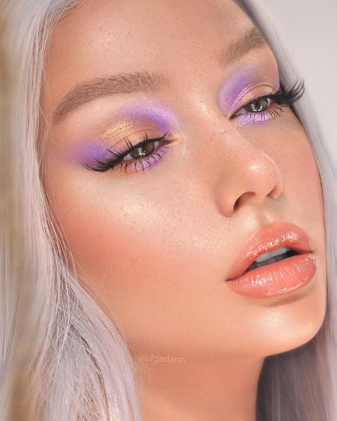 lilac prom makeup