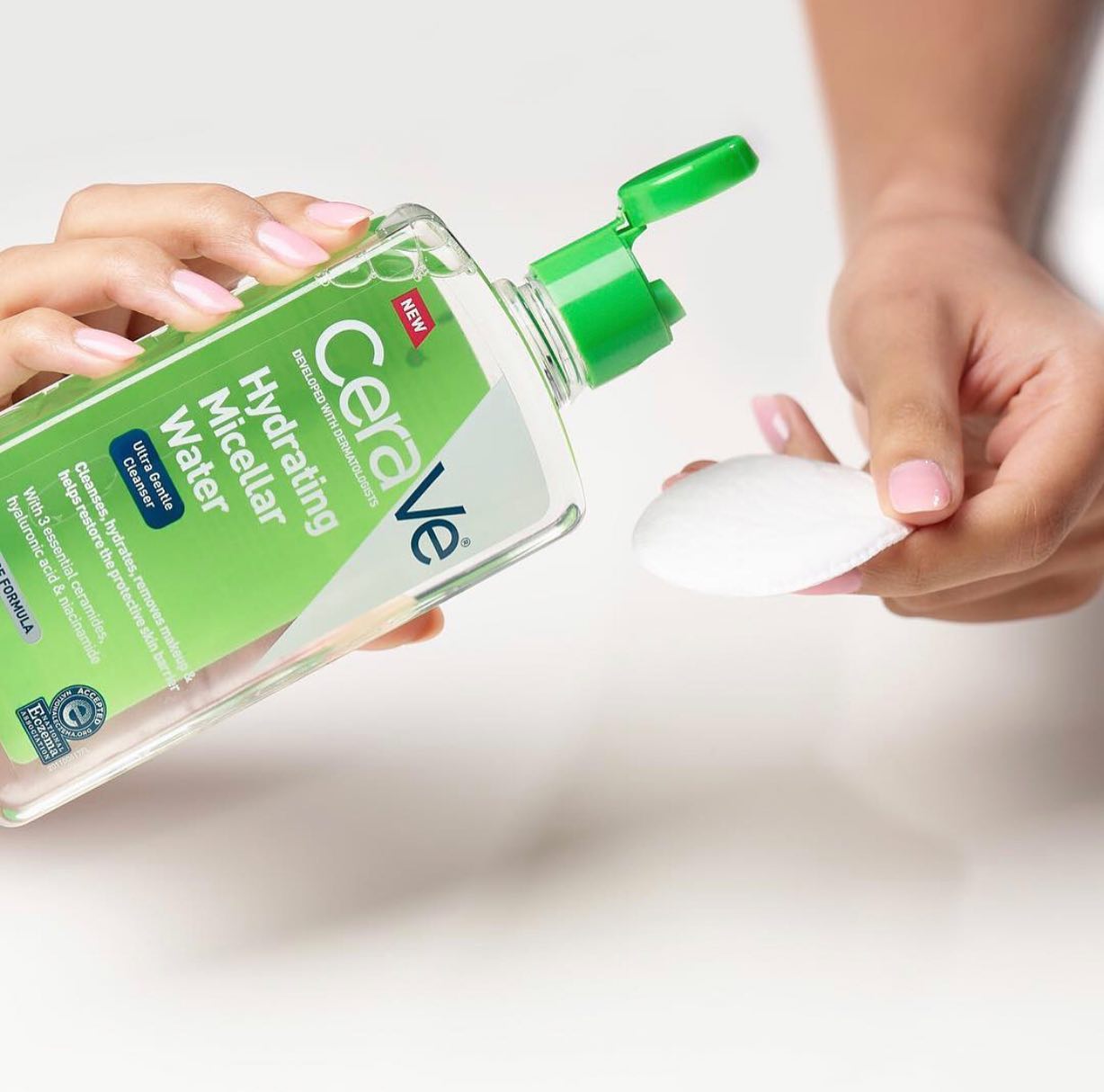 CeraVe Micellar Water with Cotton Pad