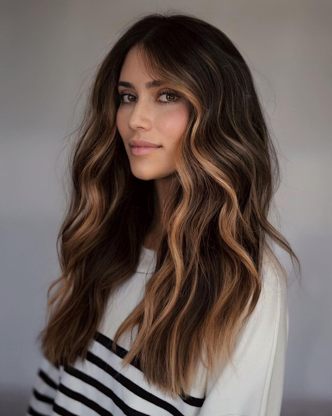 copper hair with highlights