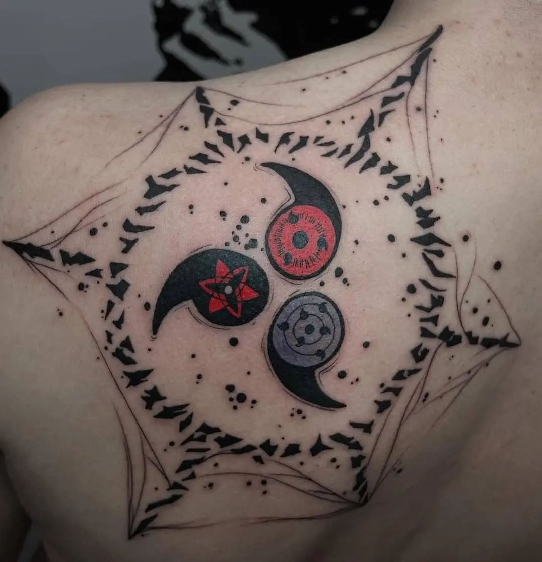 Naruto Curse Mark Tattoo on Shoulder