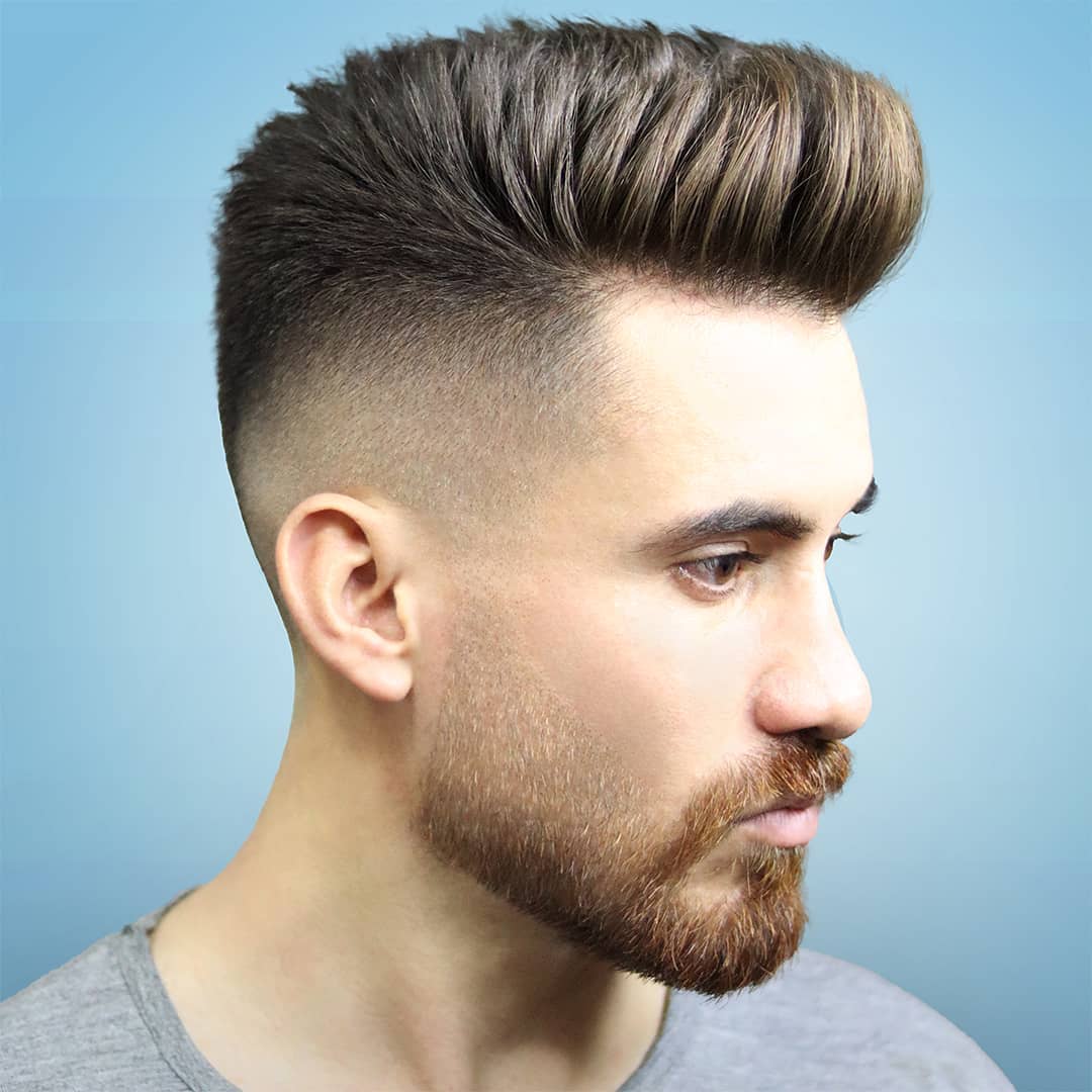 Pompadour Hairstyle on Light Brown Hair