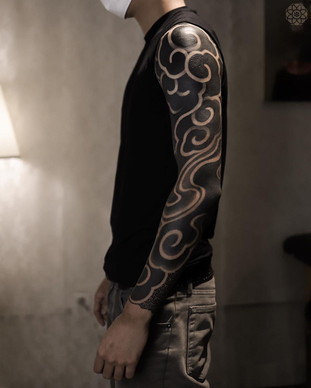 Black Cloud Tattoo on Arm