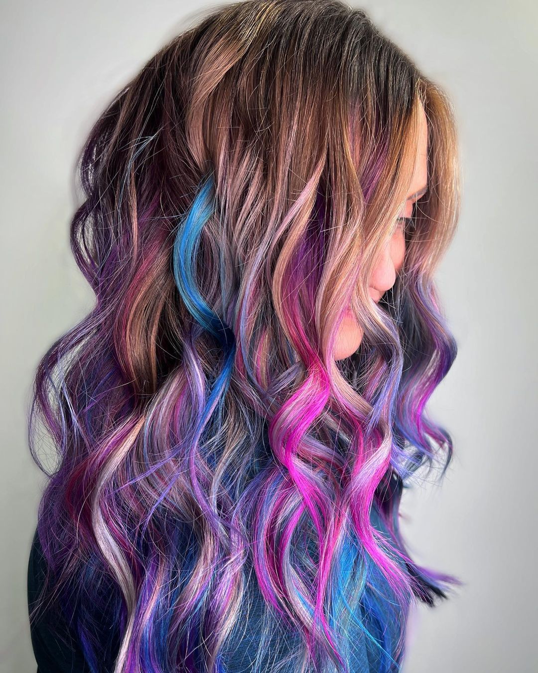 Mermaid Balayage on Long Curly Hair