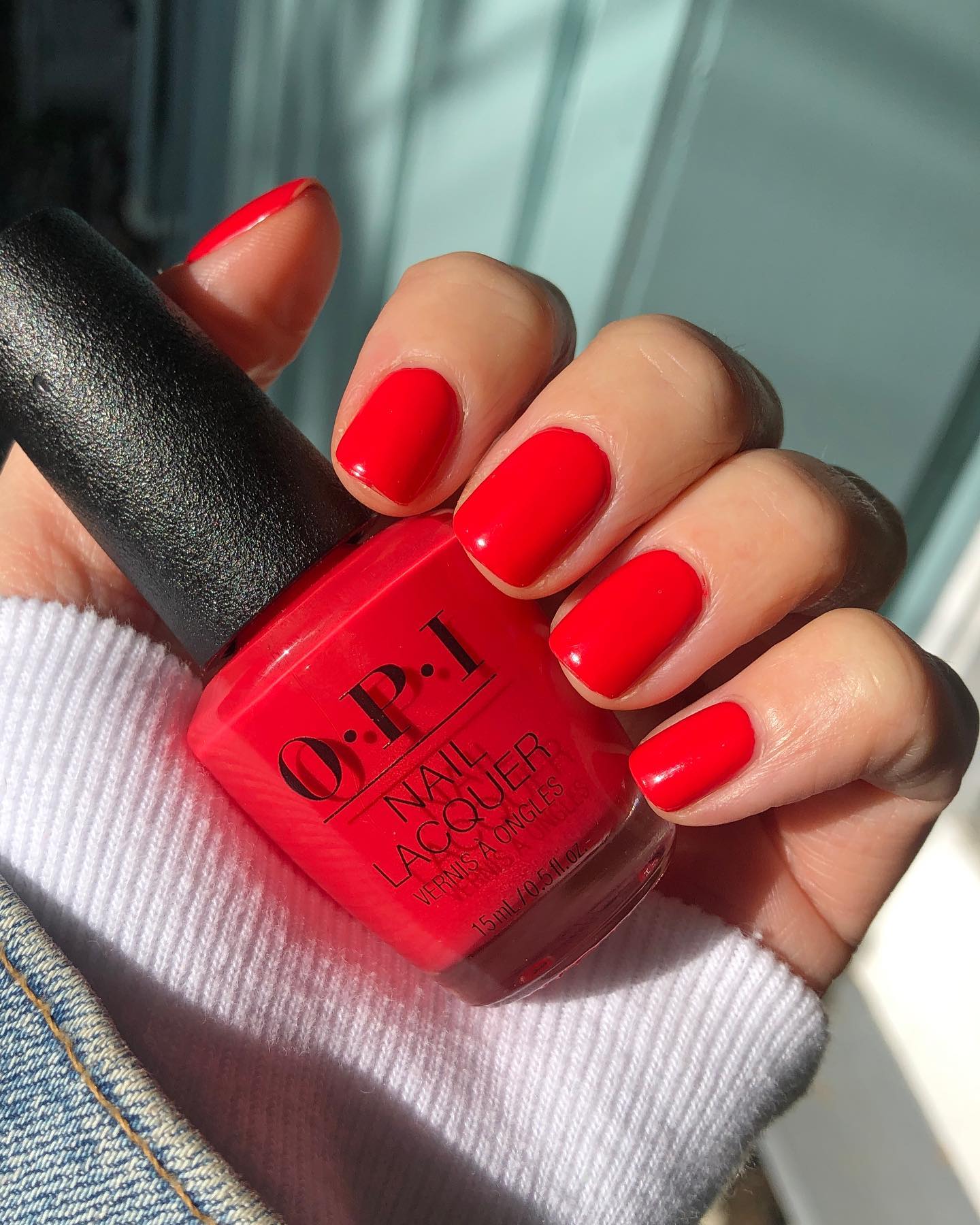 Short Classy Red Nails
