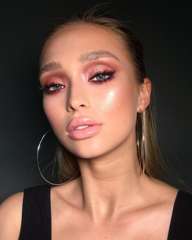 rose gold makeup look