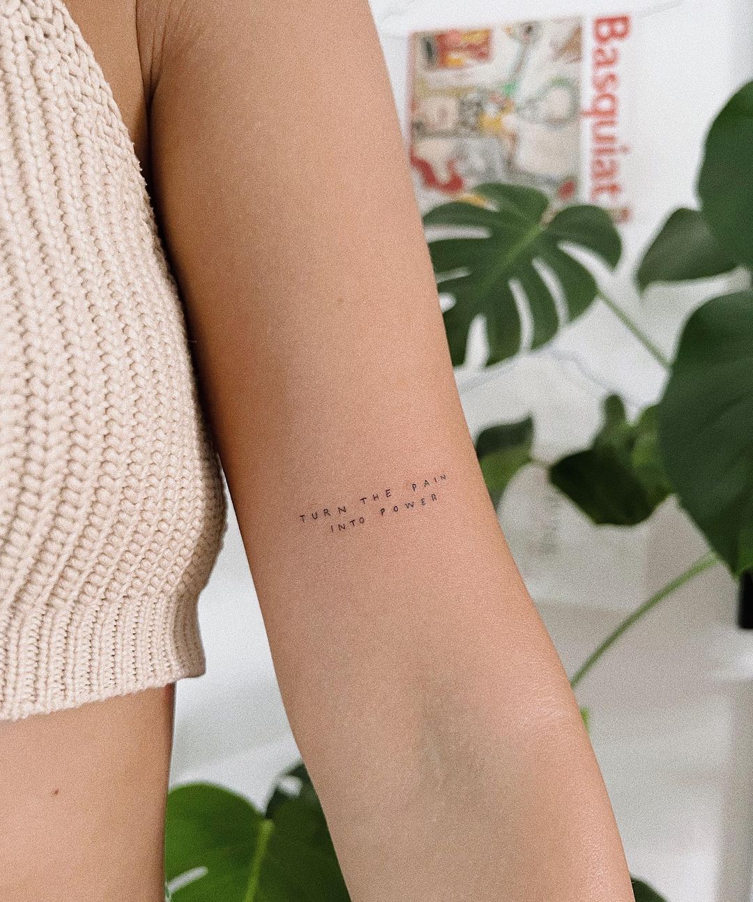 Quote Tattoo about Strength for Women on Arm
