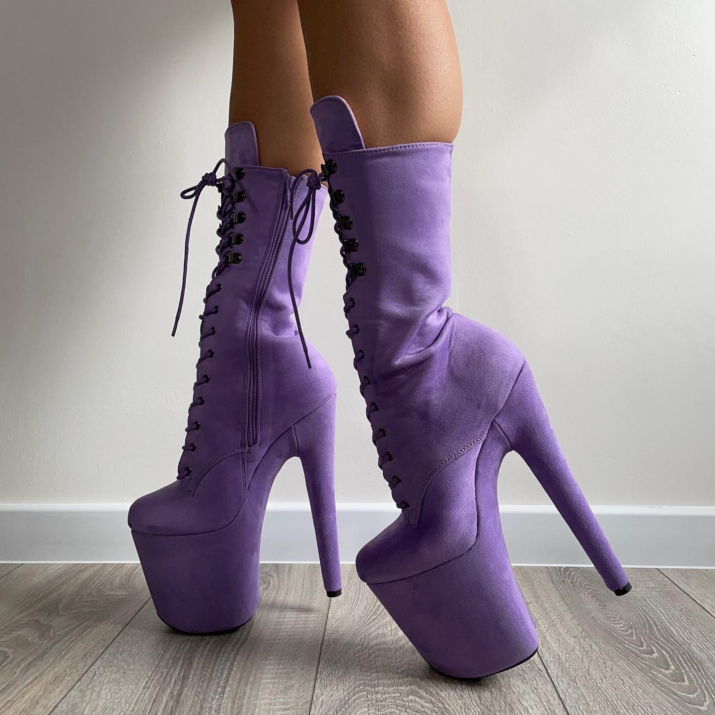 Purple Tight Super High Heels