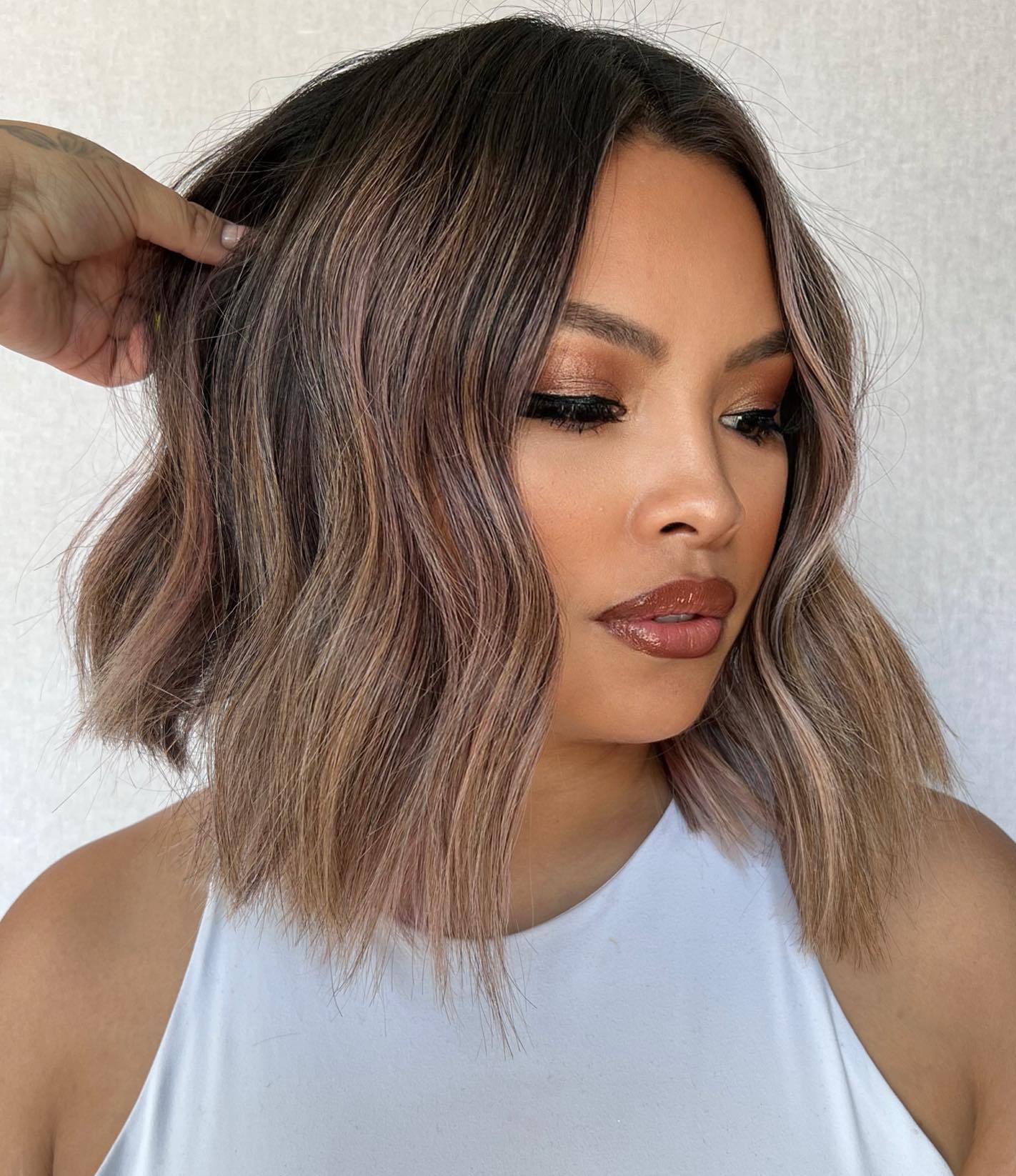 Short Bob on Brown Balayage