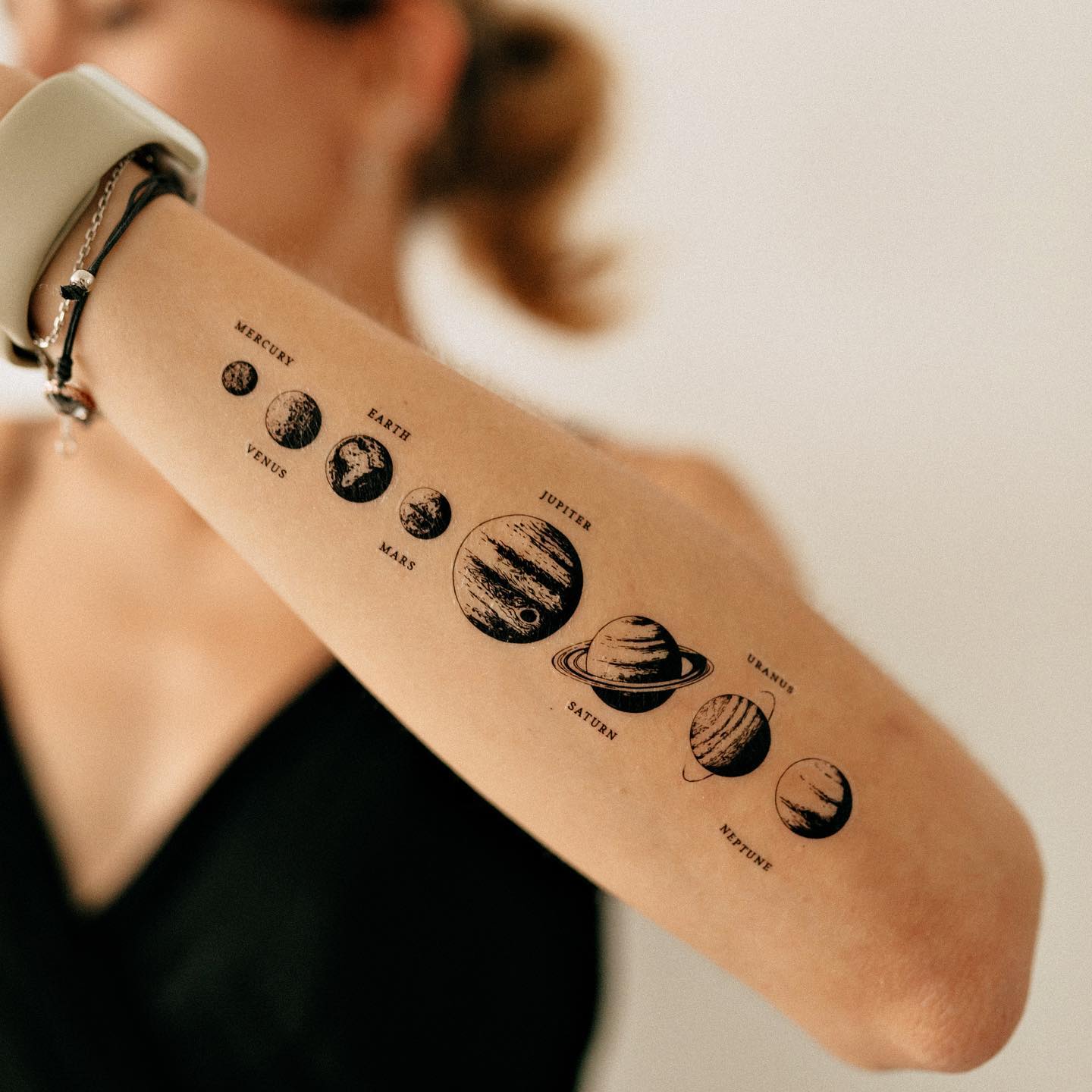 Space Design Tattoo on Arm