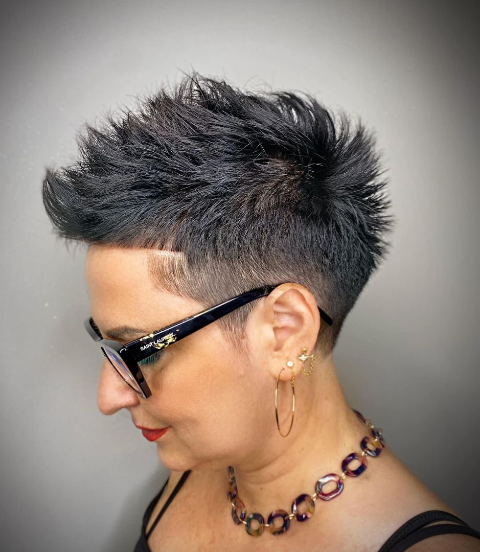 Choppy Pixie Haircut on Black Hair