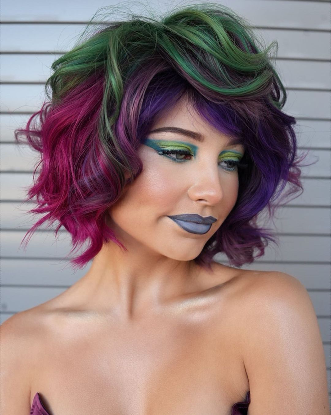 Galaxy Colors on Thick Short Hair