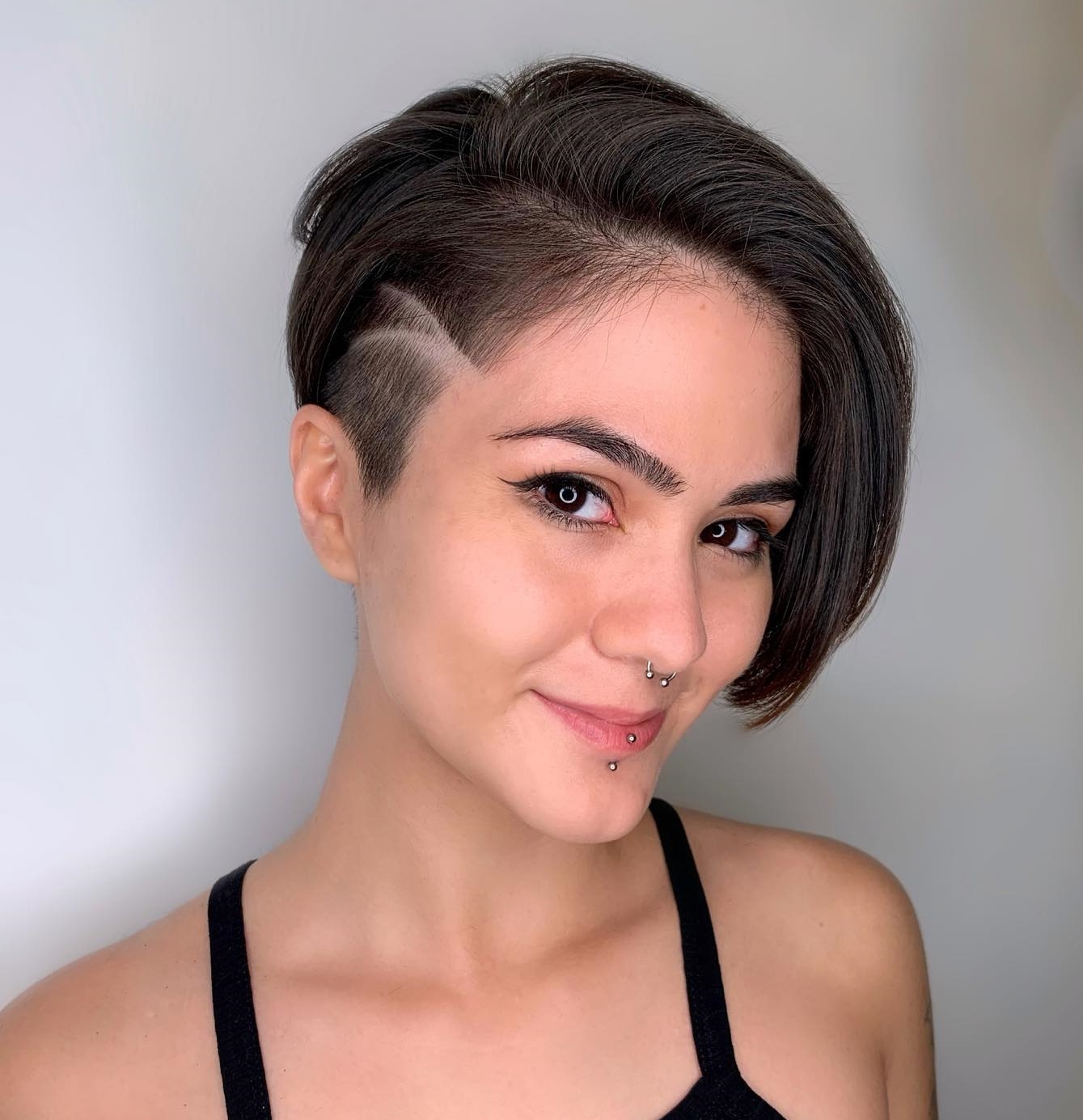 Hot Brunette Short Hair