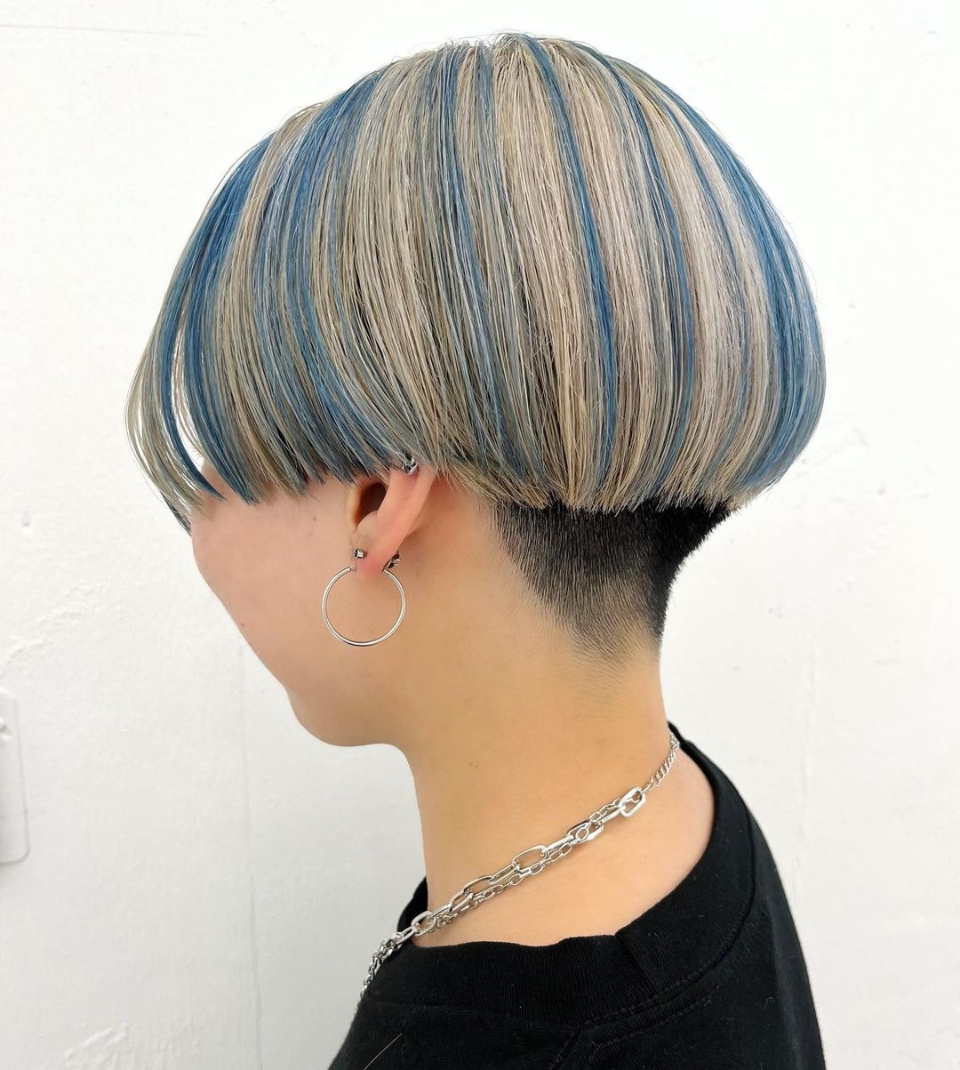 Blue Haired Bowl Cut