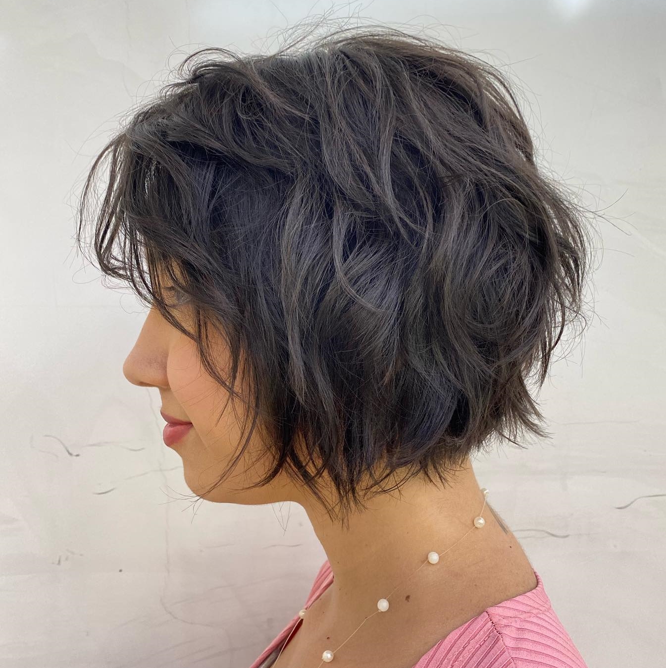 Spunky Bob Cut on Black Hair