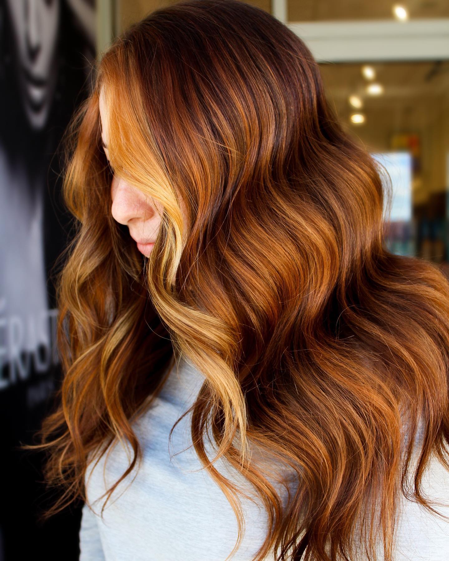 Long Ginger Brown Hair Color