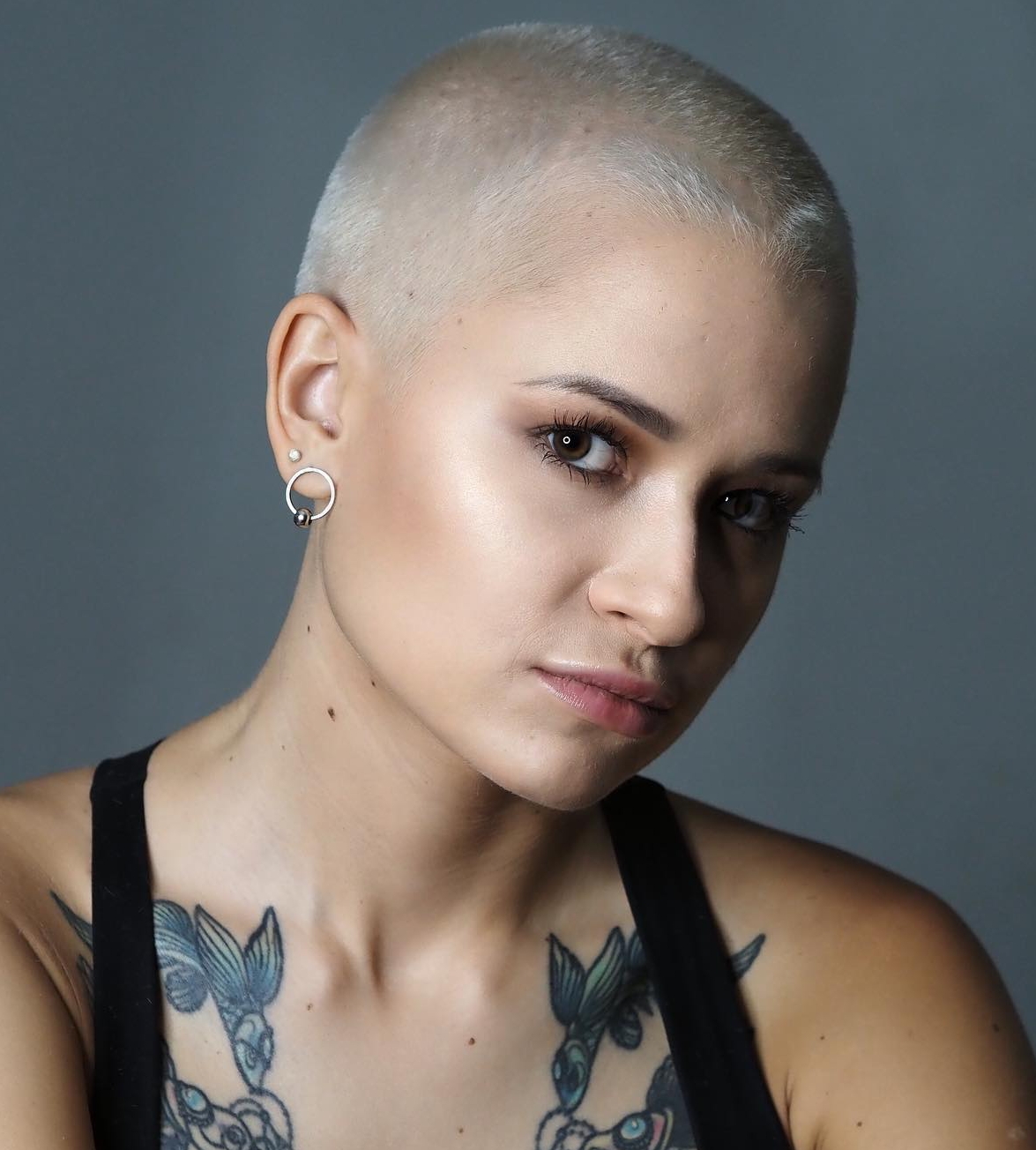 Military Buzz Cut for Women on Blonde Hair