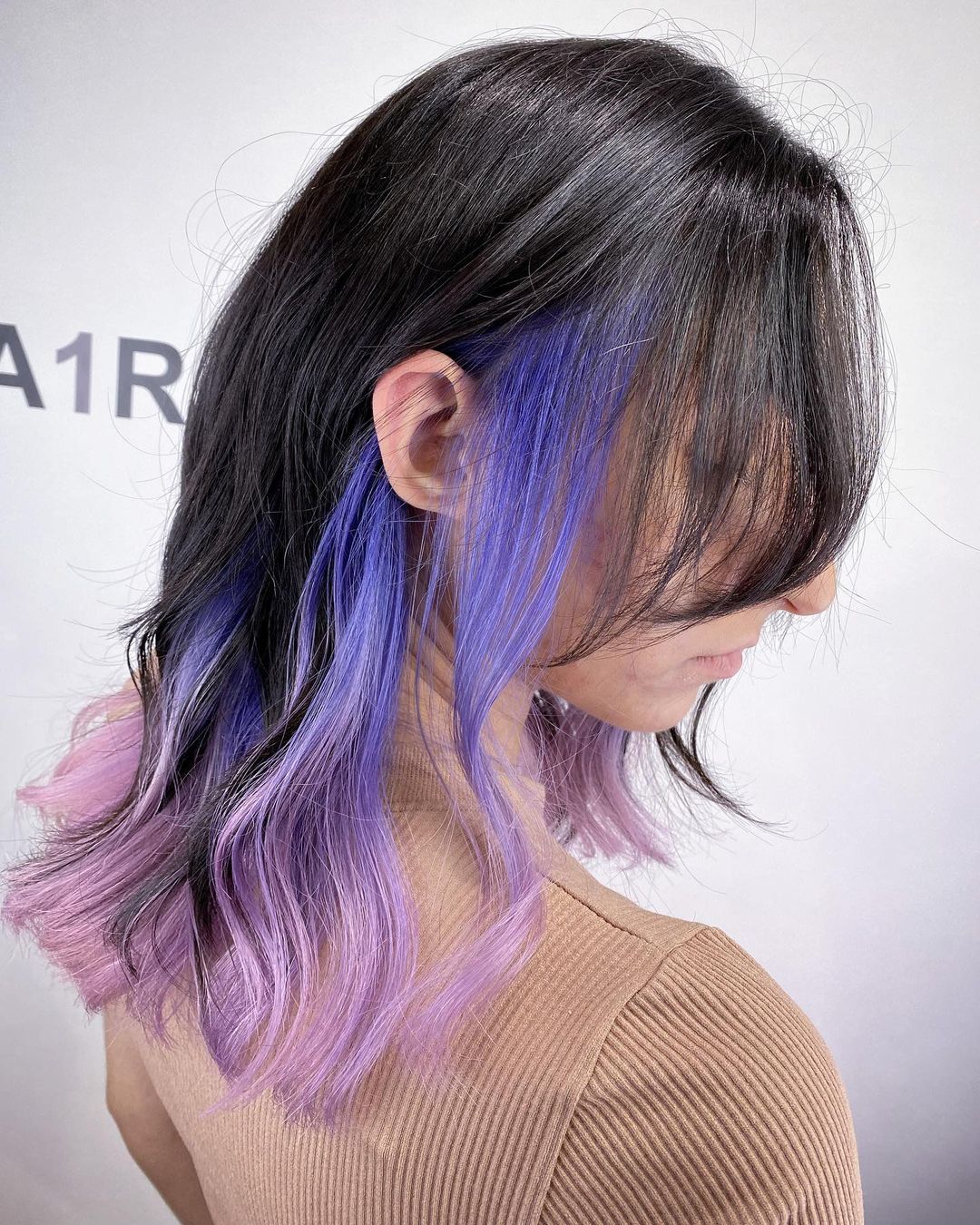 purple peekaboo hair
