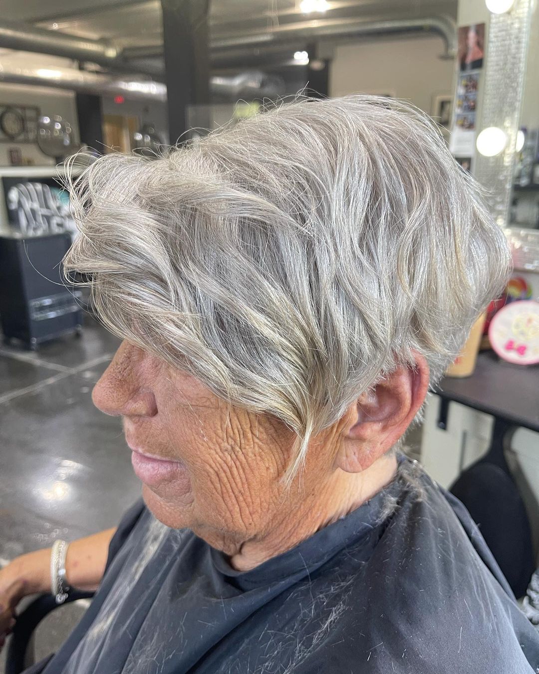 Pixie Cut on Gray Hair