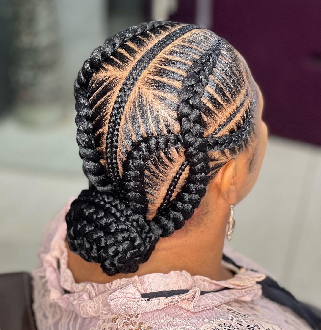 Cross Stitch Braids with Bun