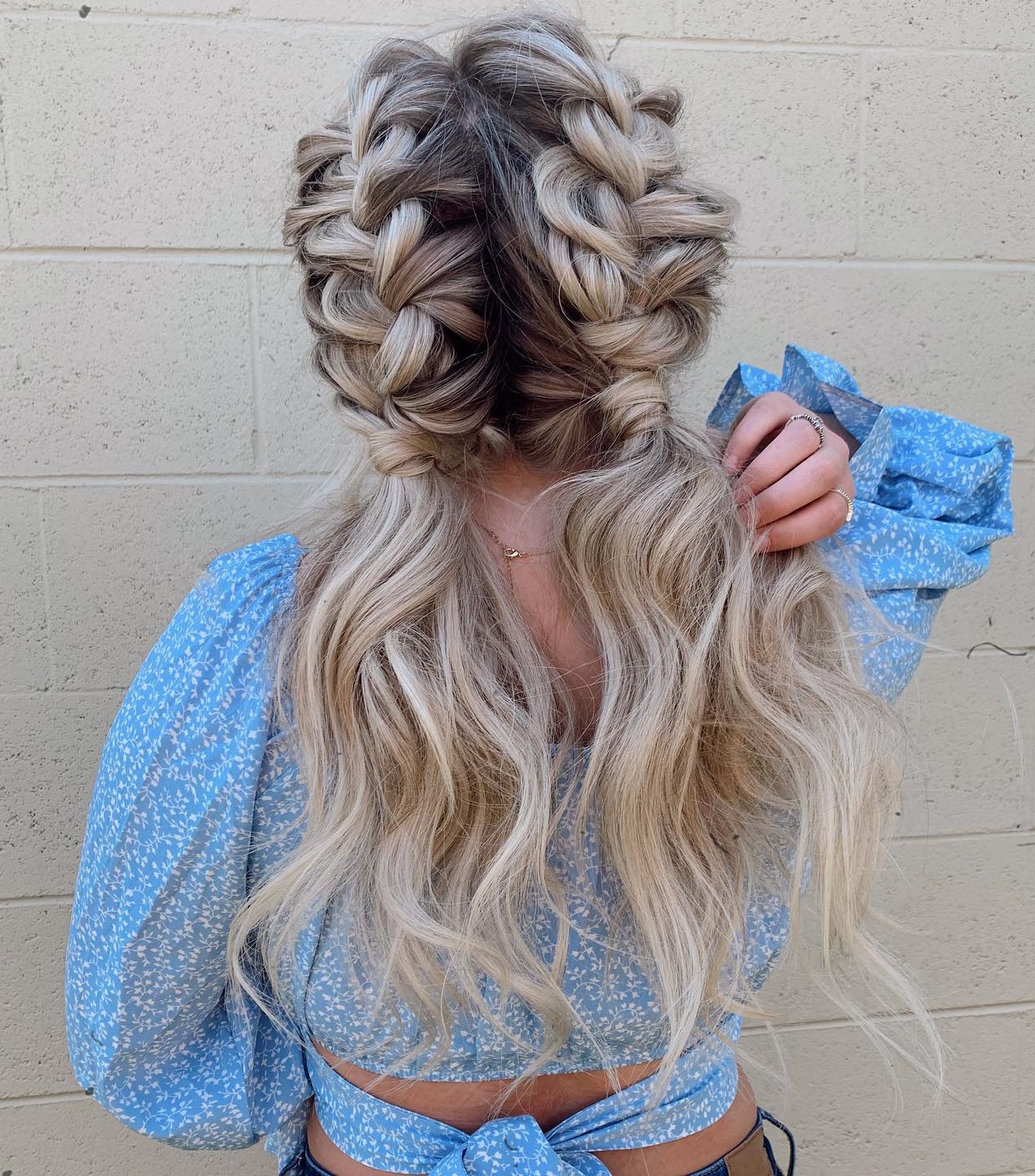 Dutch Braided Blonde Ponytail