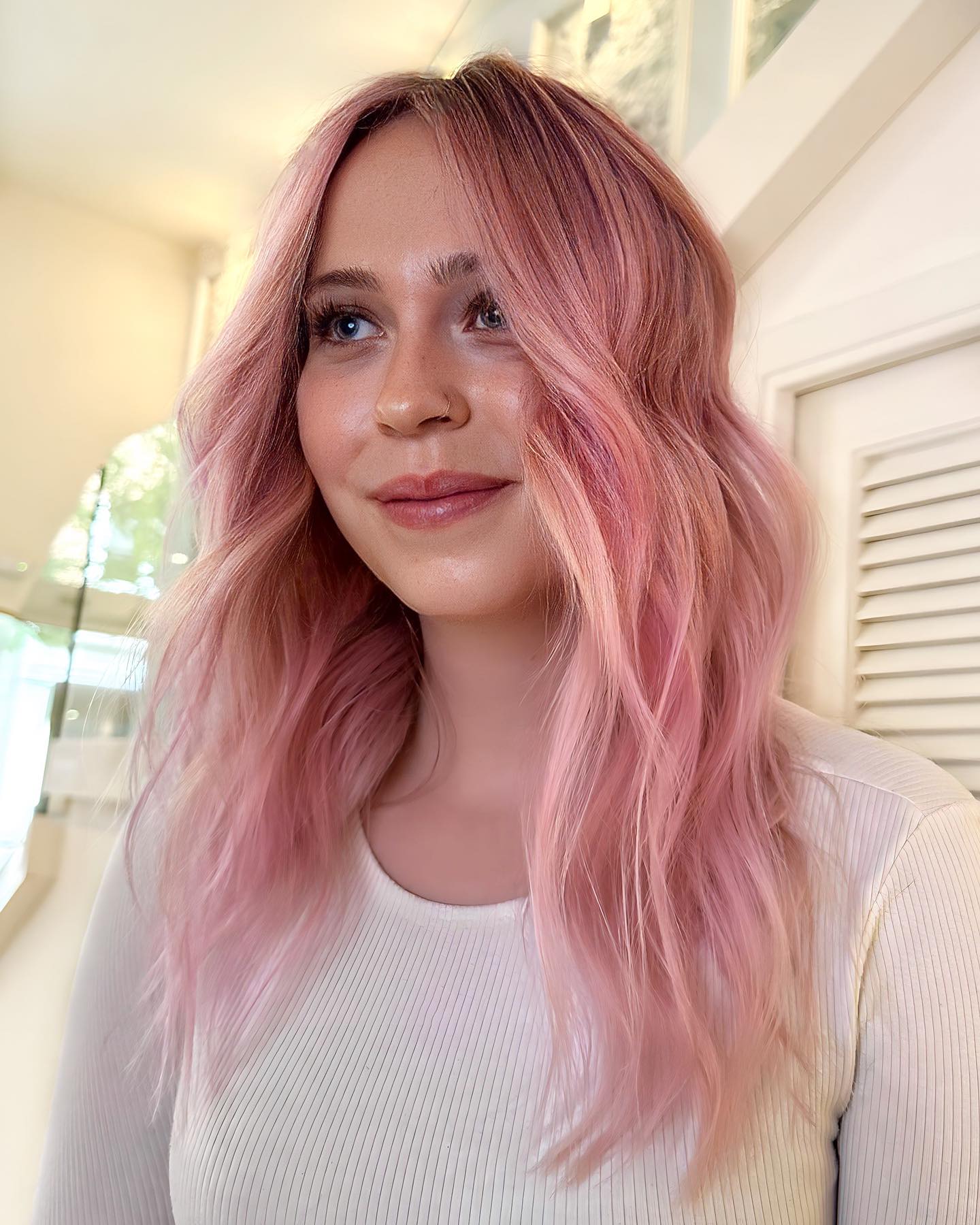 Rose Pink Long Hair