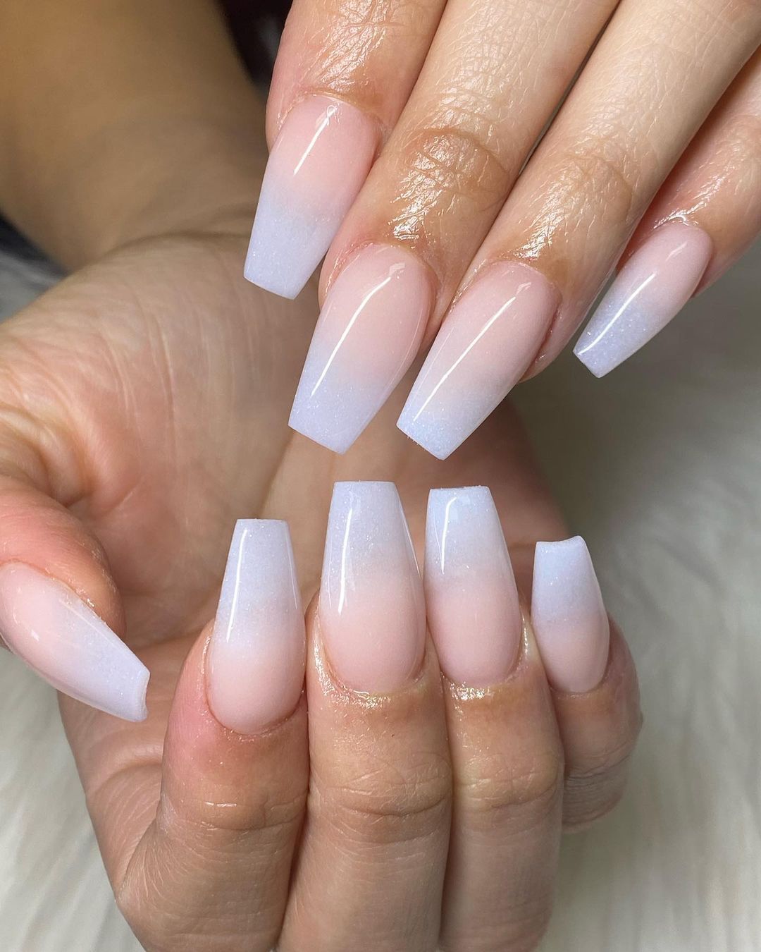 Coffin Ombre Nails