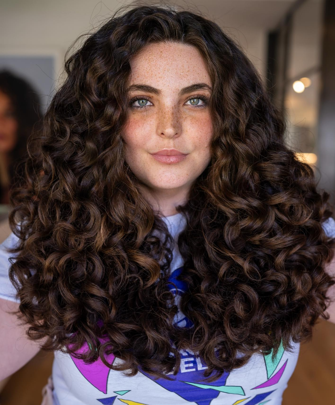 Curly Thick Chocolate Brown Hair