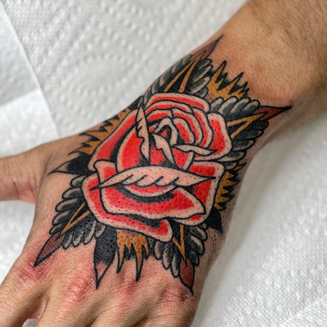 Rose Hand Tattoo