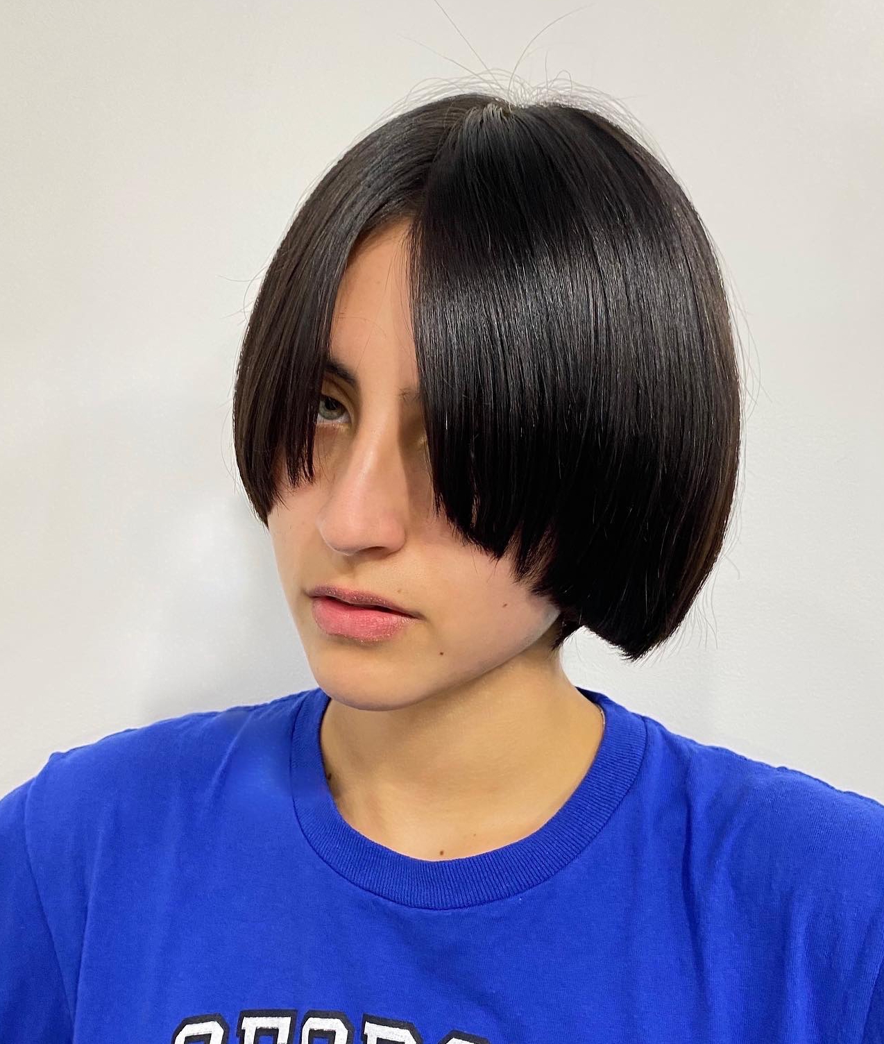 Short Pageboy Haircut on Black Hair