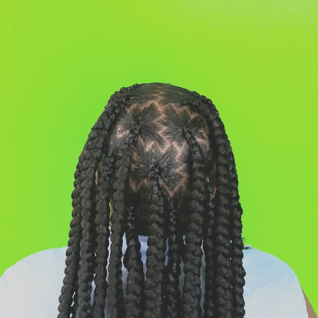 Gentle Knotless Braids On Thin Hair