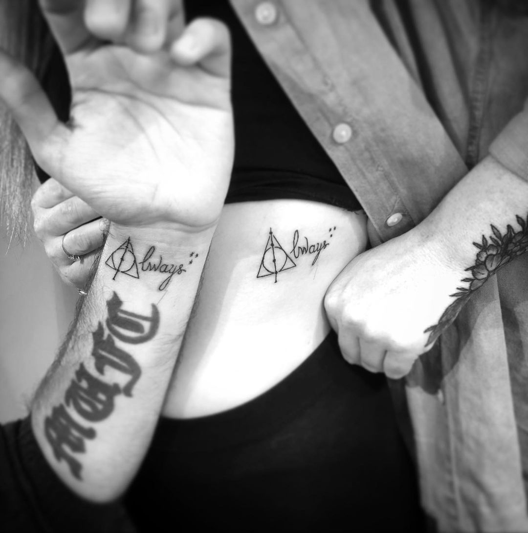 Harry Potter Couple Tattoos For Witchcraft And Wizardry Vibes