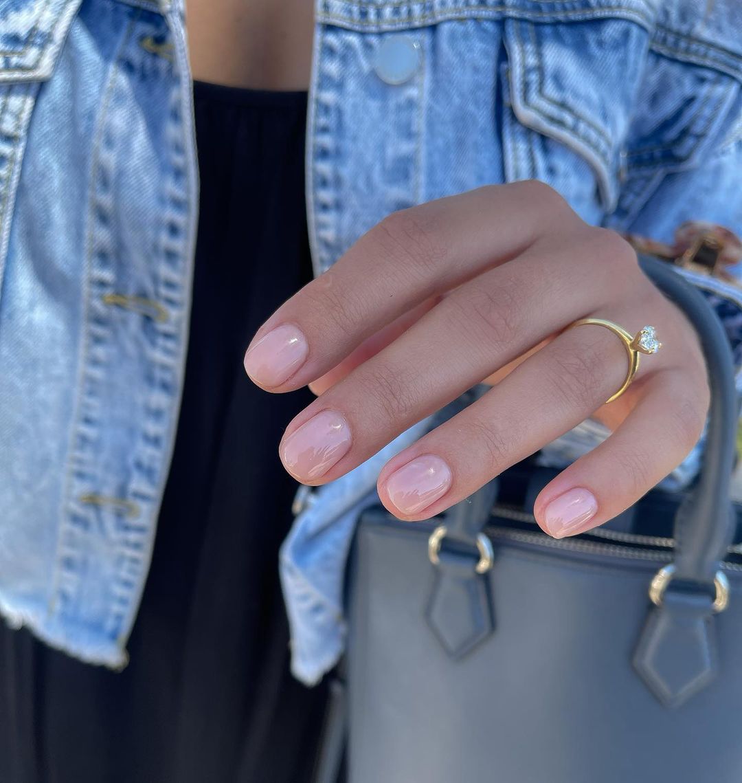 Charming sheer nude nail polish