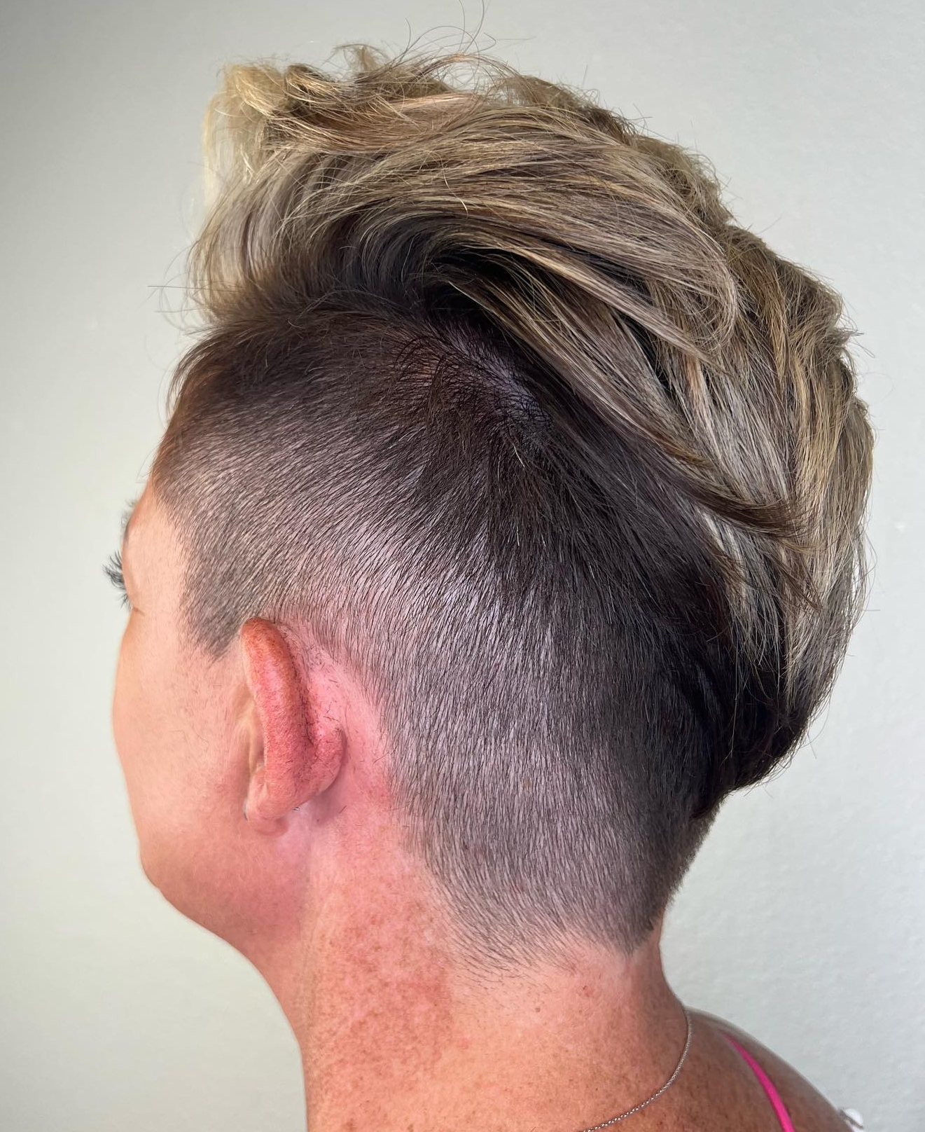 Grown Out Buzz Cut Mohawk with Shaved Sides