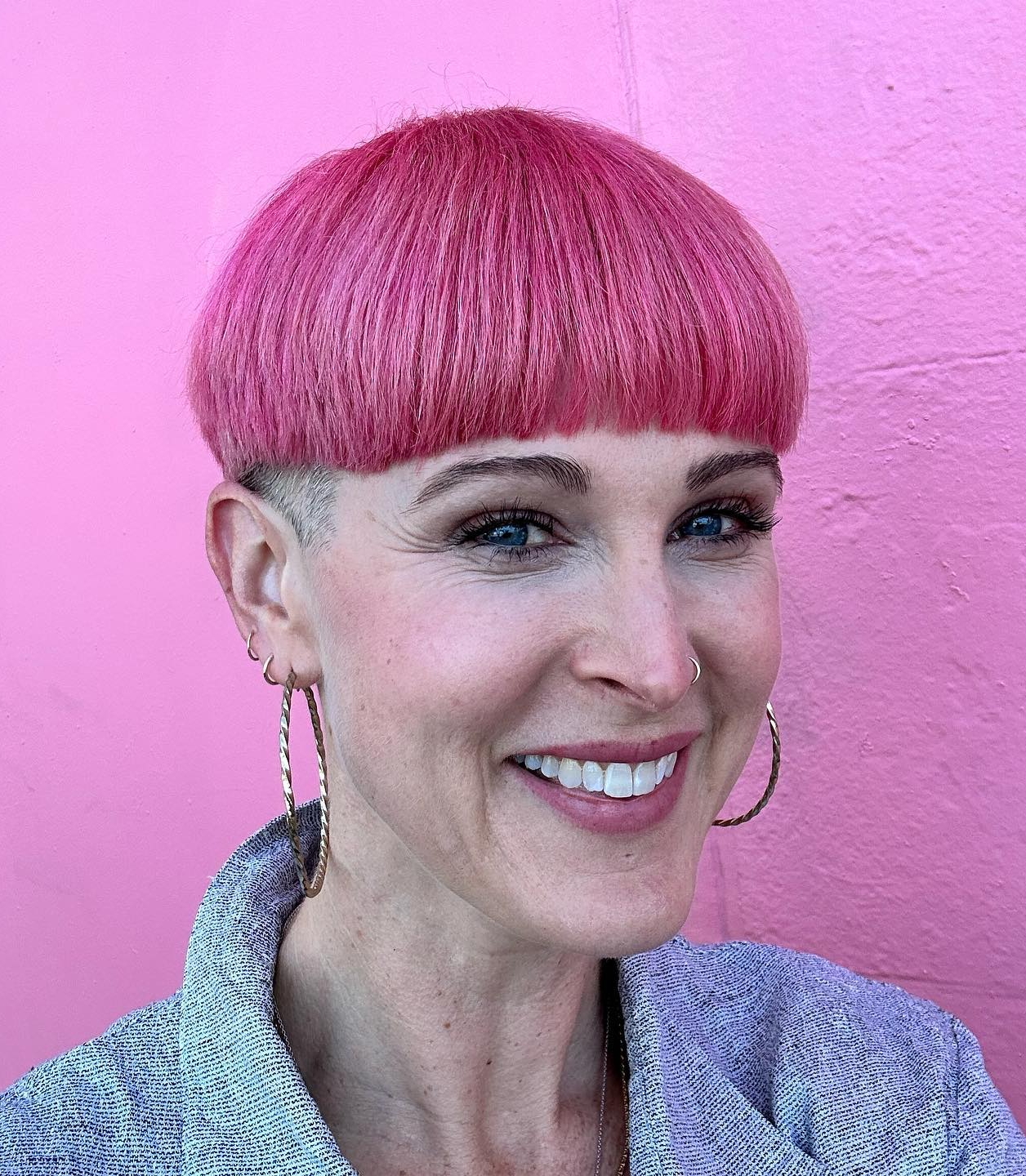 Pink Hair Color with Undercut