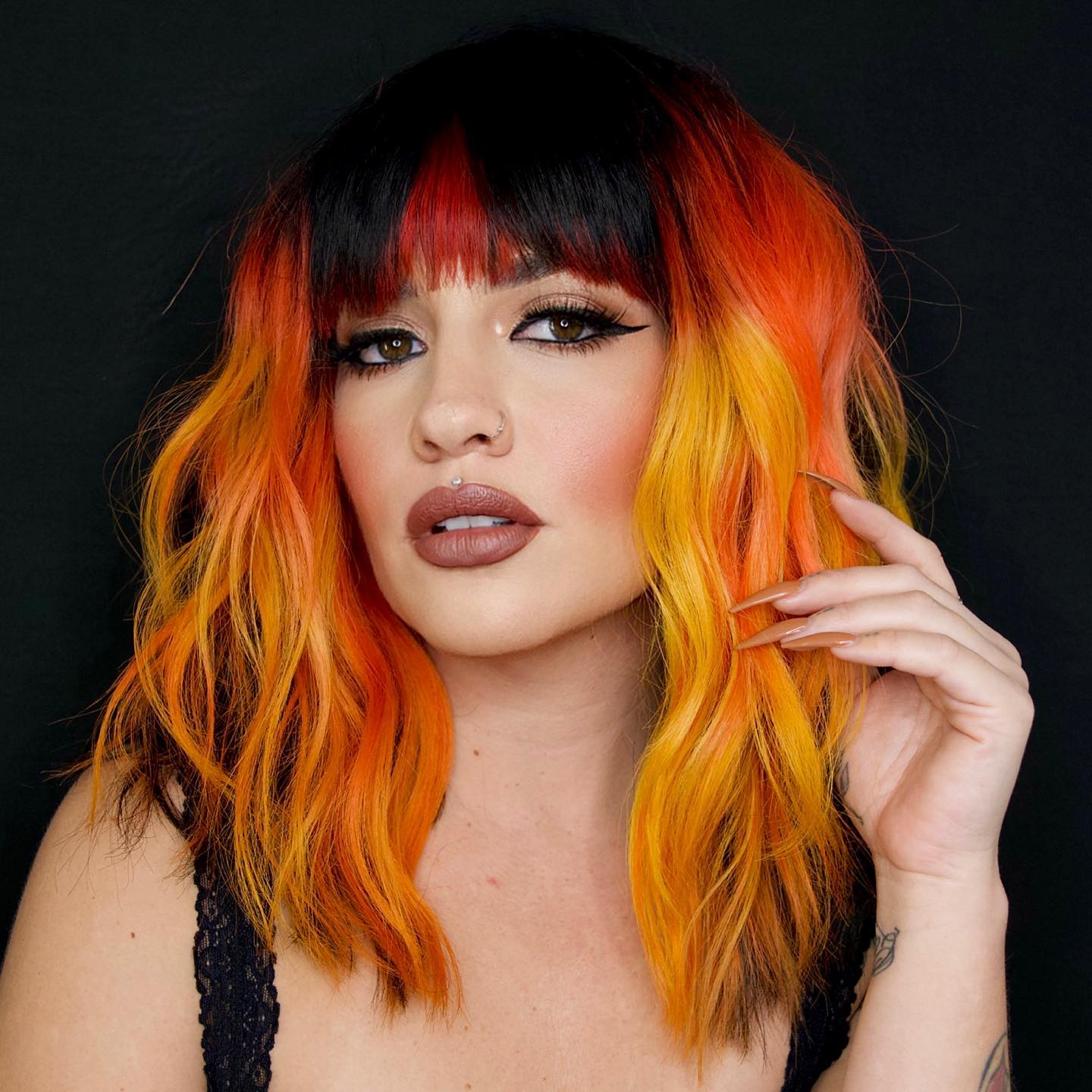 Burning Orange Galaxy Hair