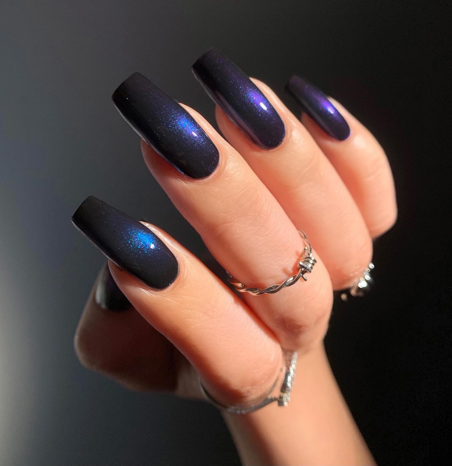 Long Square Multichrome Magnetic Nails