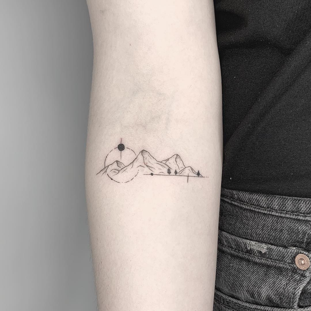 Minimalist Lord of the Rings Tattoo