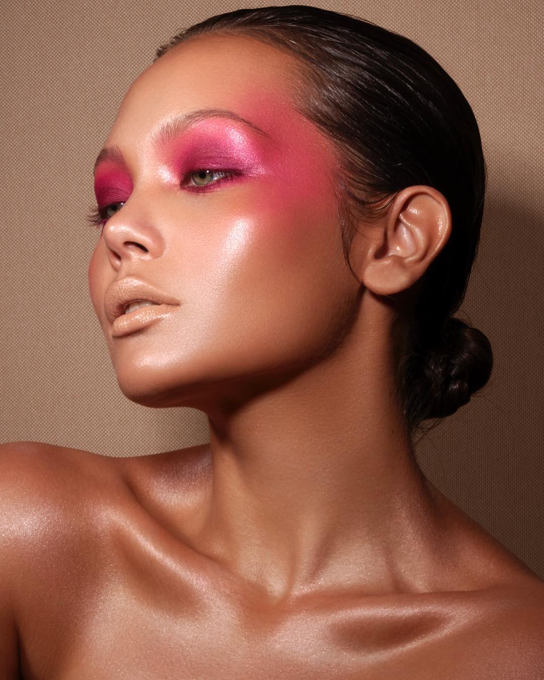 Statement Makeup with Pink Flush