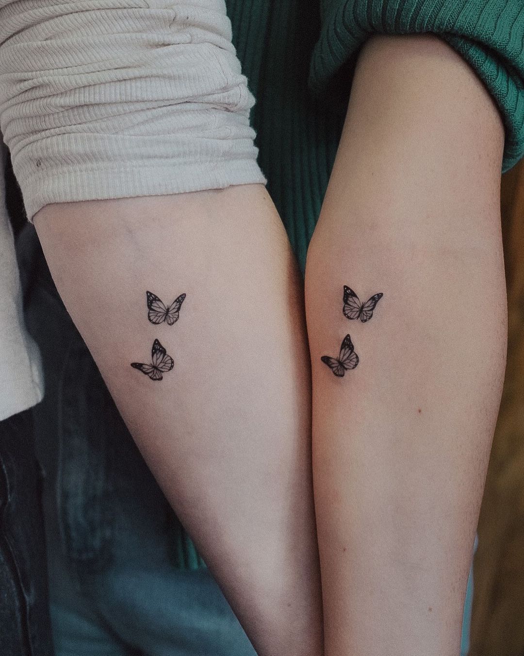 Matching Small Butterfly Tattoos