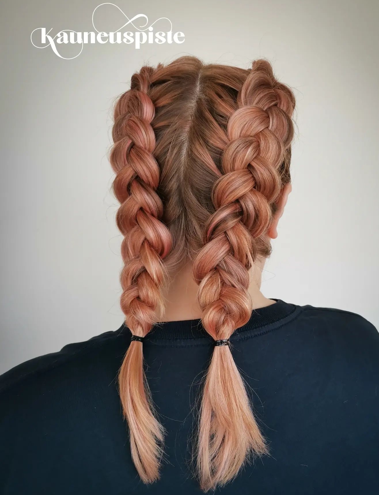 Braided Rose Gold Hairstyle