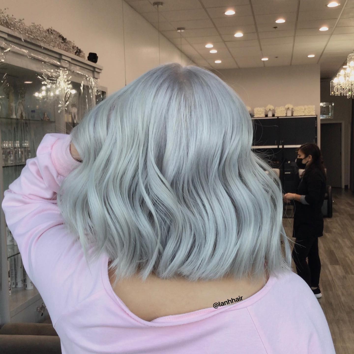 Bob Cut on Silver Hair