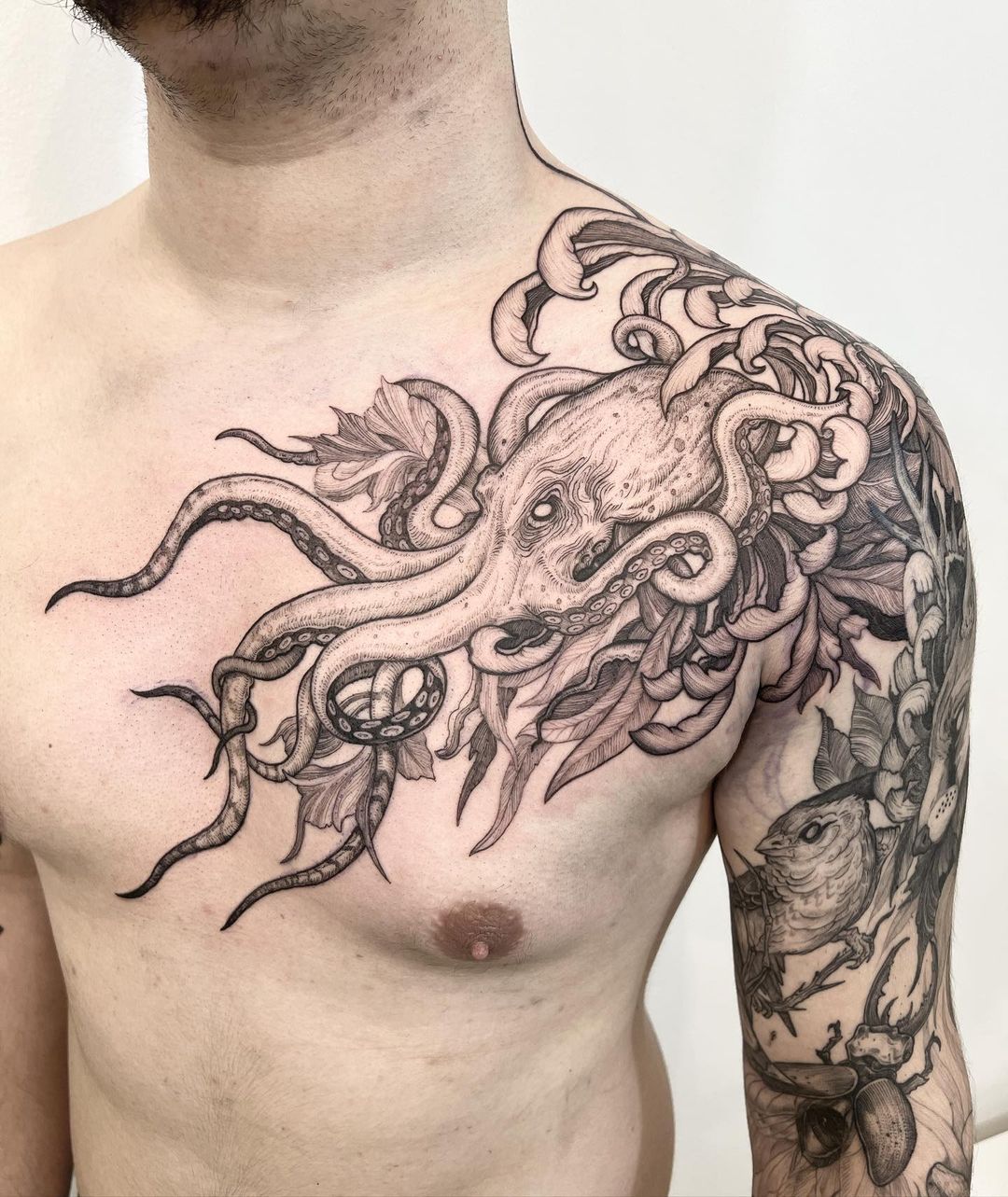 Octopus Tattoo on Shoulder