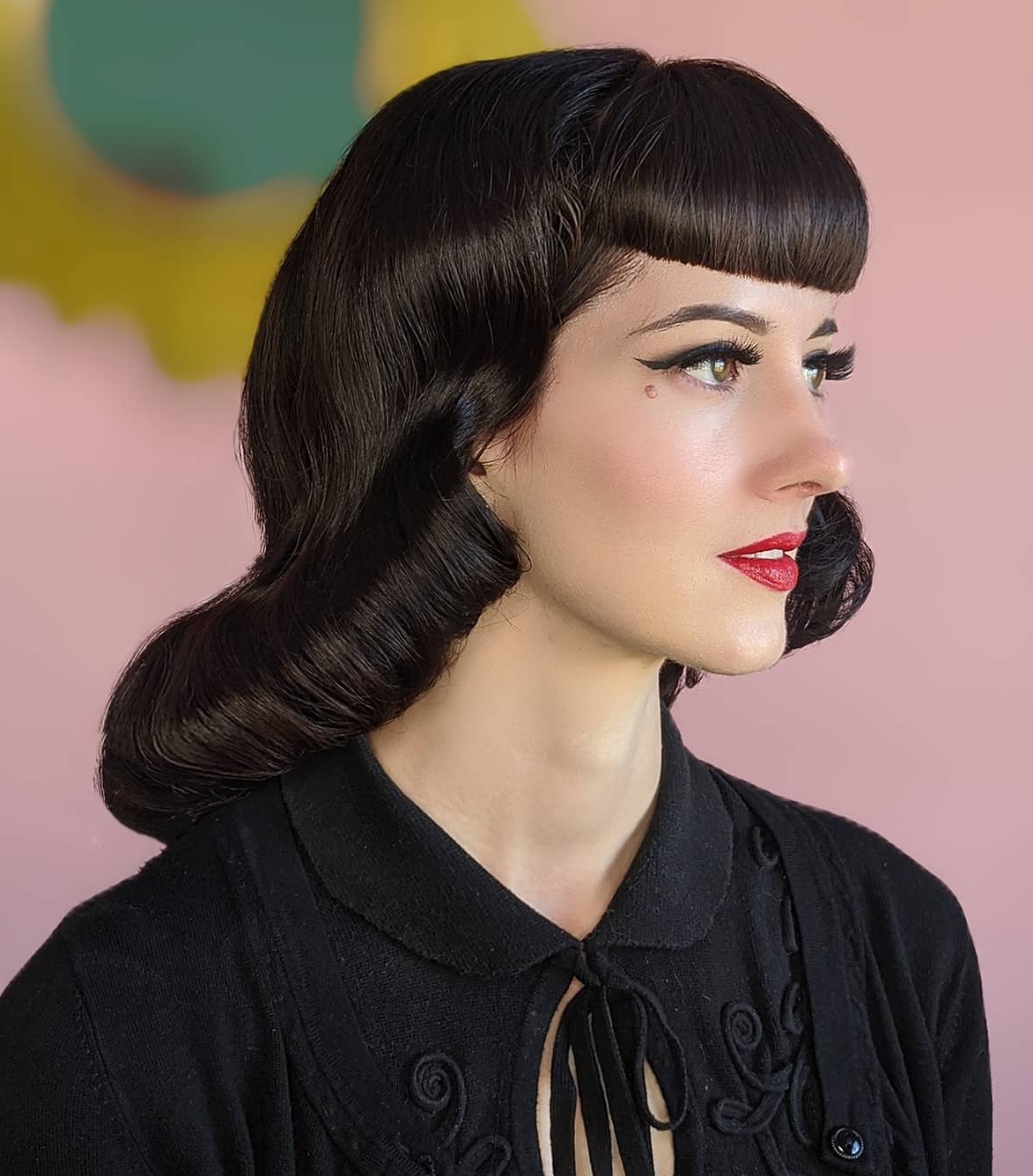 Pageboy Haircut with Blunt Bang