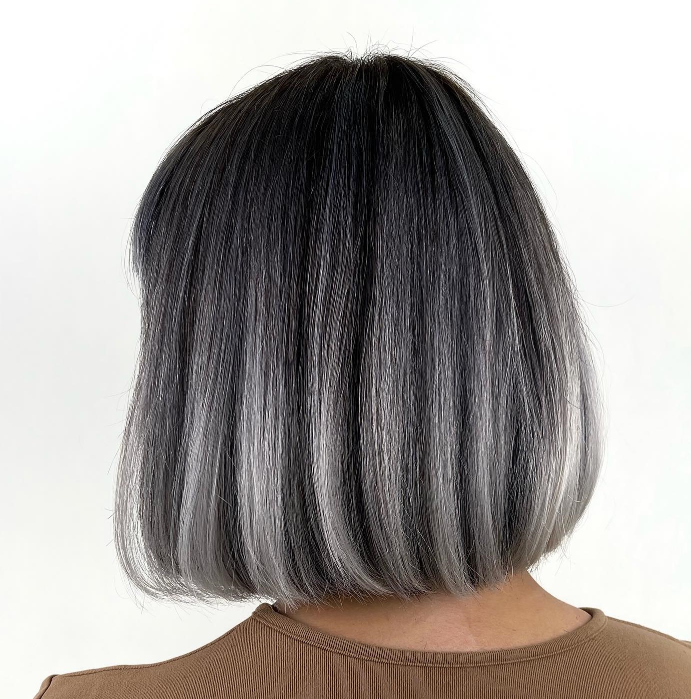 Short Bob Cut with Dark-to-Light Ombre Hair Color